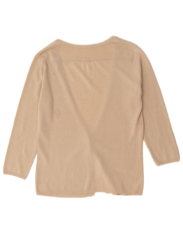 Marks & Spencer Suéter Cárdigan para Mujer Reino Unido 10 Pequeño Acrílico Beige