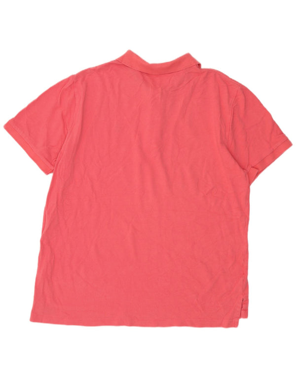 EDDIE BAUER Polo para hombre de algodón rosa grande