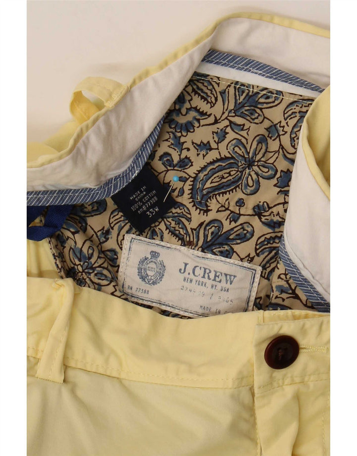 J. Crew Pantalones cortos chinos para hombre W33 Algodón amarillo medio