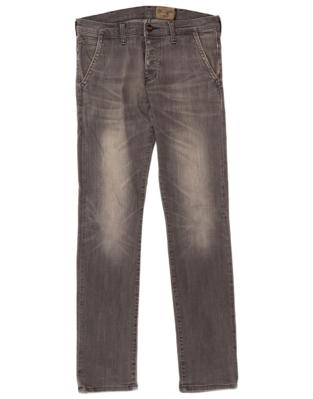 Wrangler Hombres Spencer Slim Jeans W30 L34 Algodón Gris