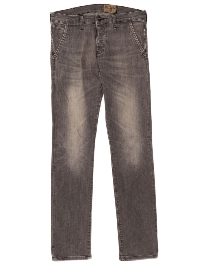 Wrangler Hombres Spencer Slim Jeans W30 L34 Algodón Gris