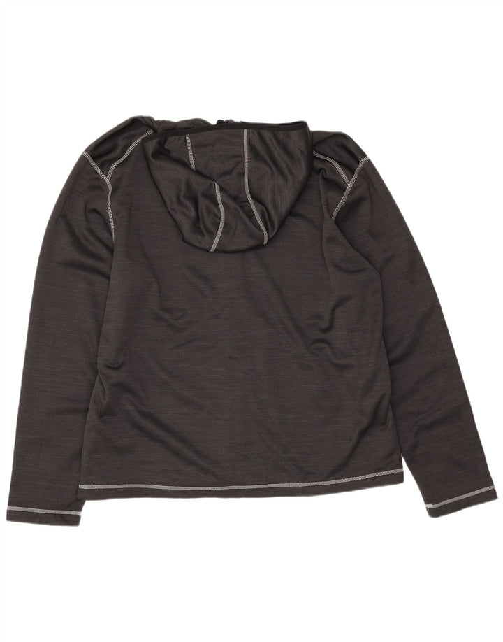 Fila Sudadera con capucha y cremallera gráfica para hombre 2XL Poliéster negro