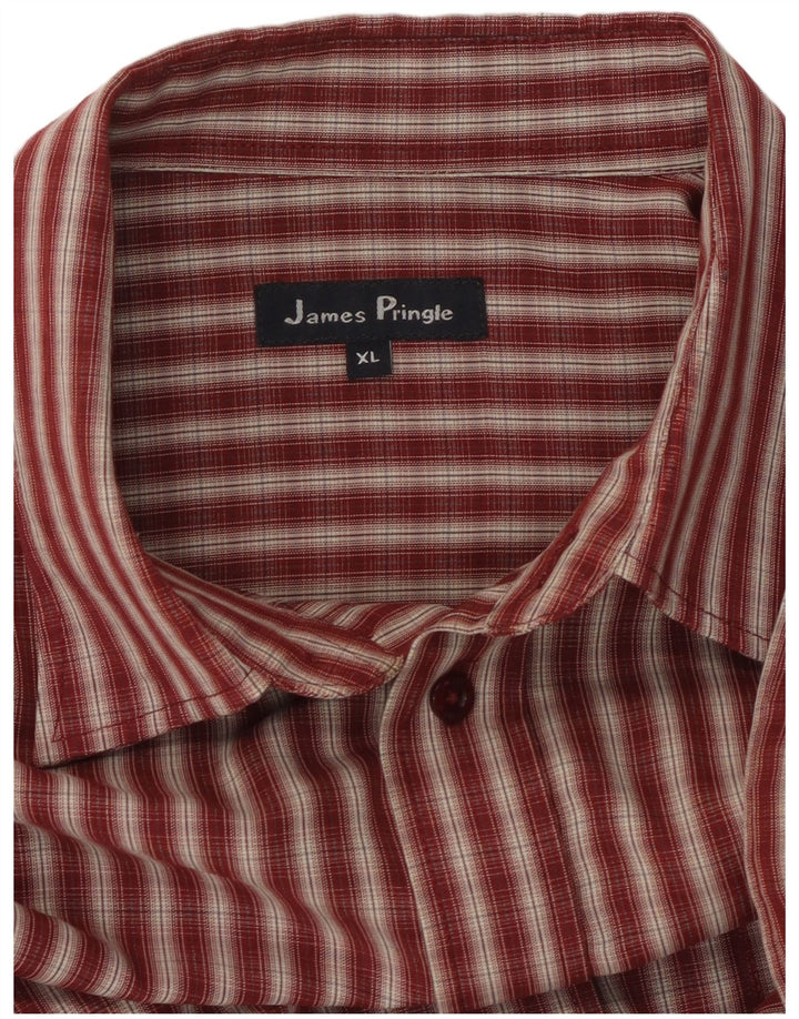 James Pringle Camisa para hombre XL Cuadros burdeos