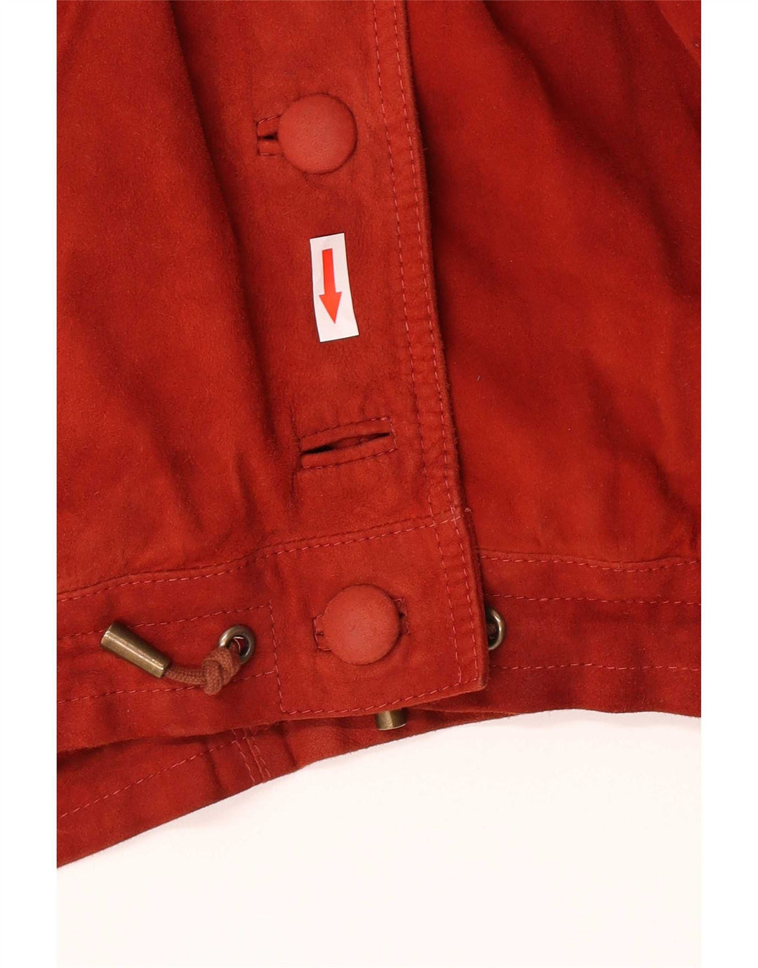 Vintage mujer chaqueta de ante de gran tamaño IT 44 cuero rojo medio