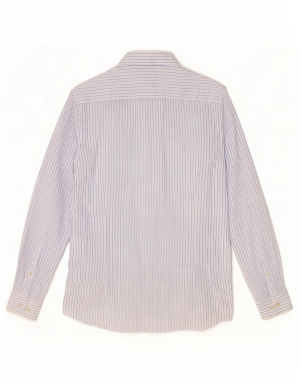 Camisa Massimo Dutti Hombre Large Lino Rayas Azules