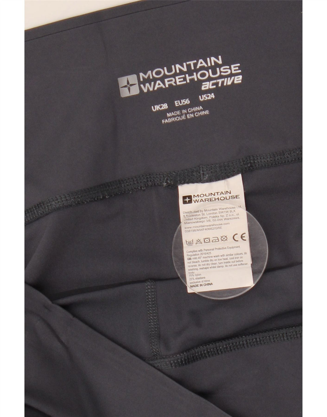 Leggings cortos para mujer Mountain Warehouse US 24 4XL Nylon gris