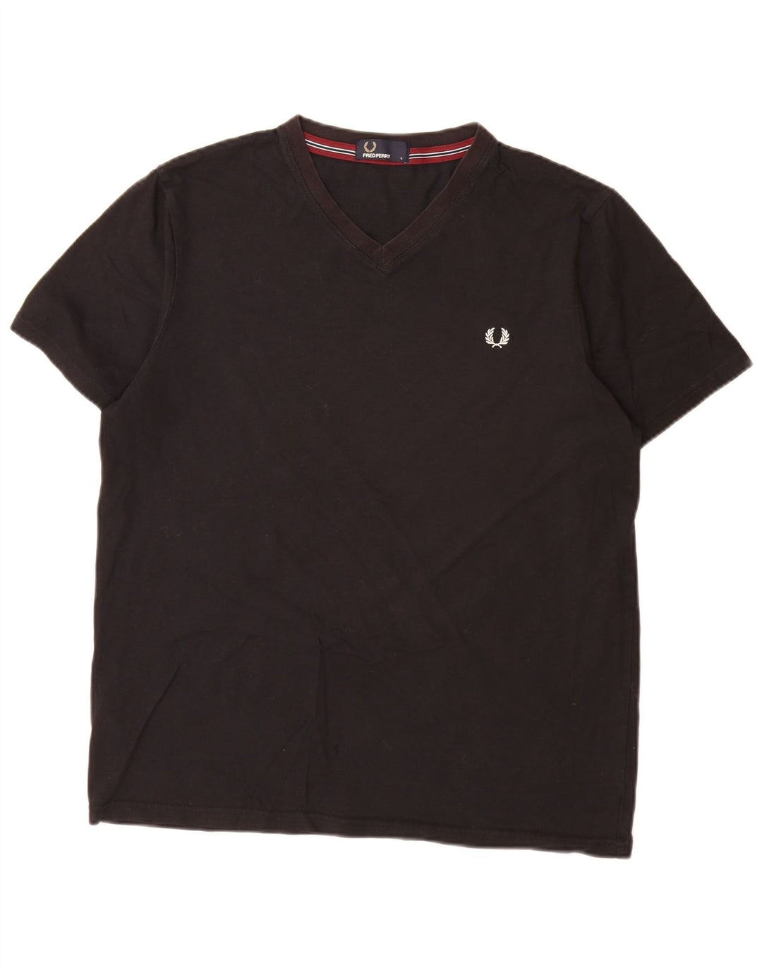 Fred Perry - Camiseta para hombre, talla grande, algodón negro