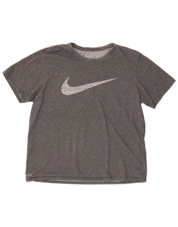 Nike Camiseta Dri Fit Graphic para Mujer UK 40 XL Algodón Gris