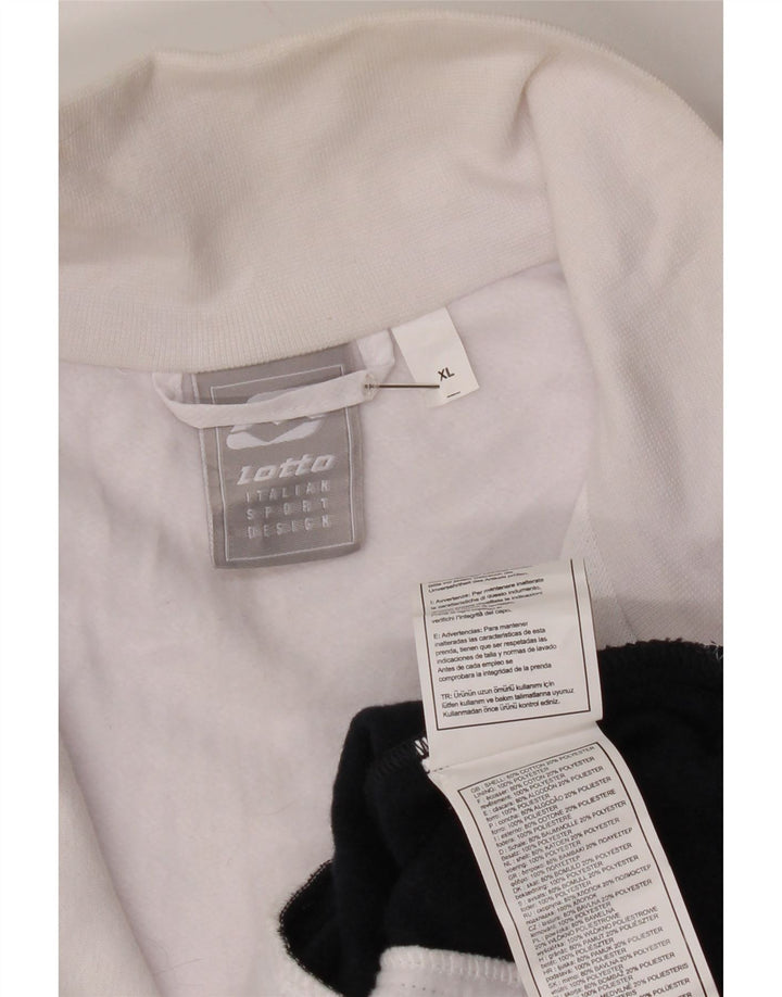 Lotto Mens Graphic Chándal Top Chaqueta XL Blanco Colorblock Poliéster