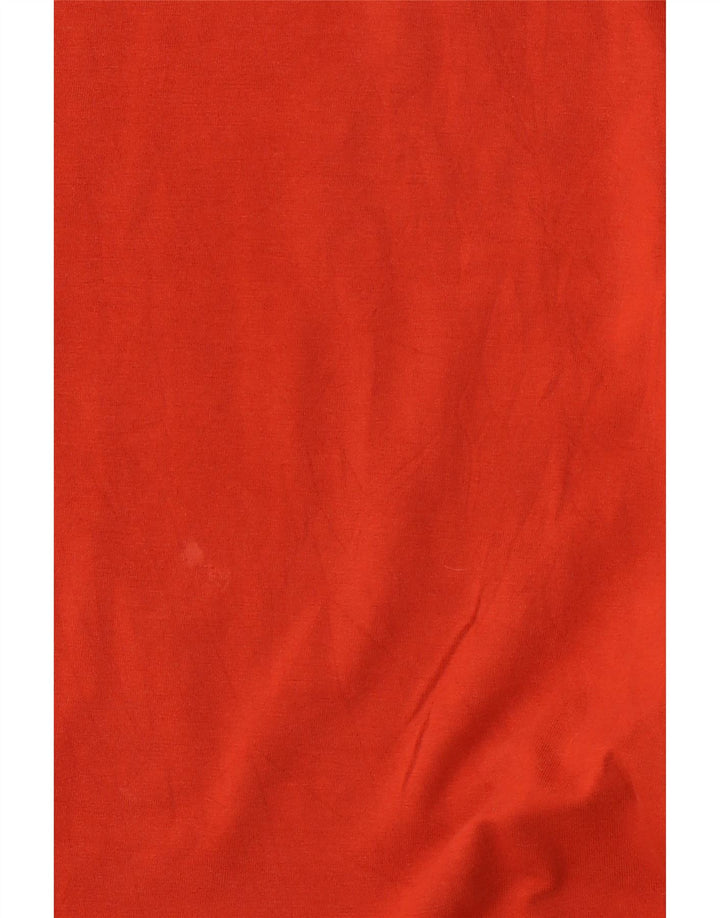 TOMMY HILFIGER Vestido camisero gráfico para mujer UK 40 XL Algodón naranja