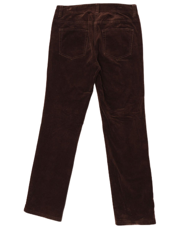 Pantalones informales de terciopelo rectos para mujer de Boden UK 10 Small W28 L30 Marrón