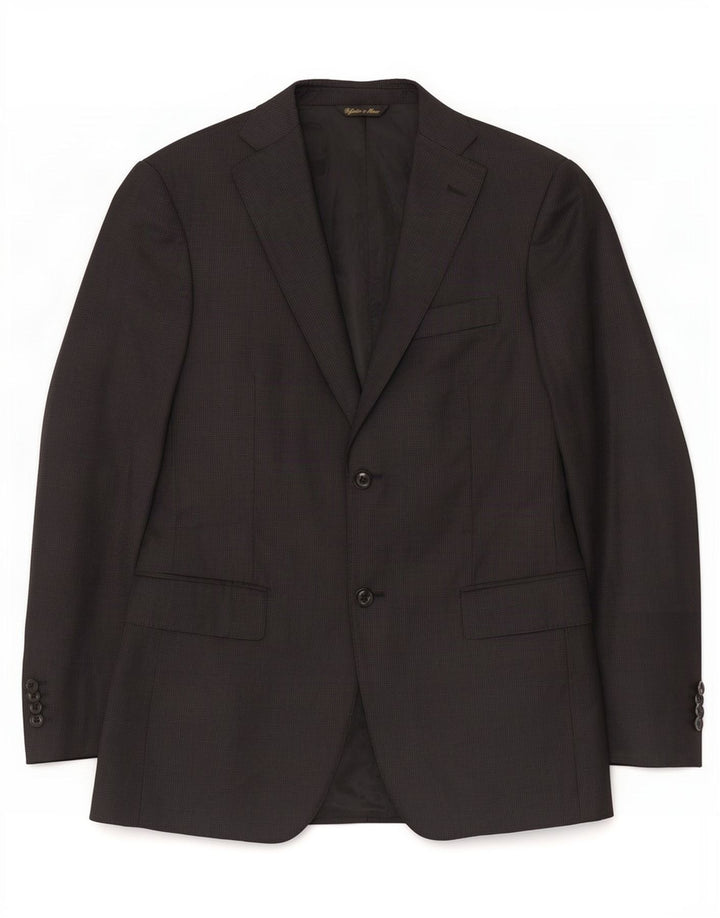 Loro Piana Chaqueta tipo blazer de 2 botones para hombre IT 48 Lana virgen negra mediana