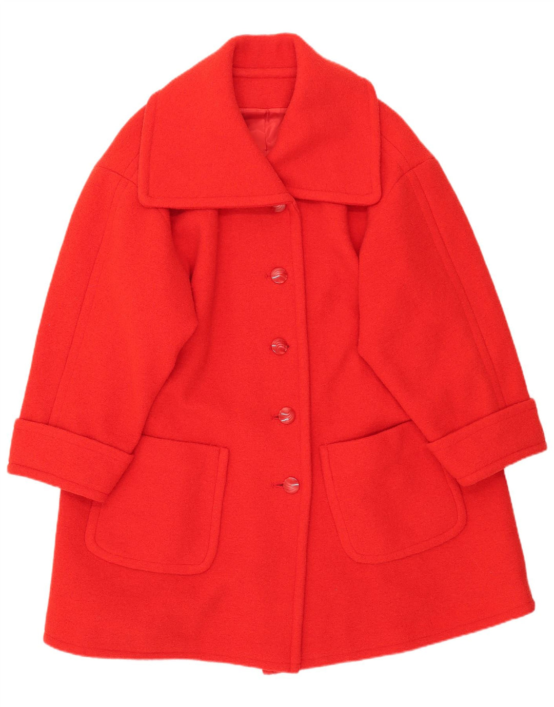 Vintage mujer abrigo Reino Unido 20 2XL rojo