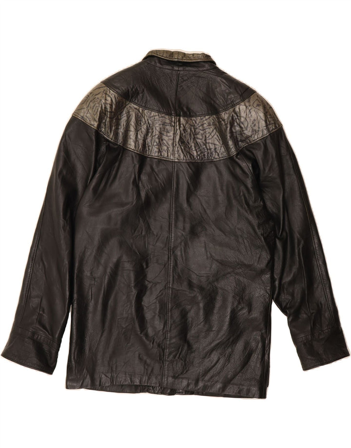 VINTAGE Womens Bomber Jacket EU 44 XL Black Colourblock Vintage Vintage and Second-Hand Vintage from Messina Hembry 