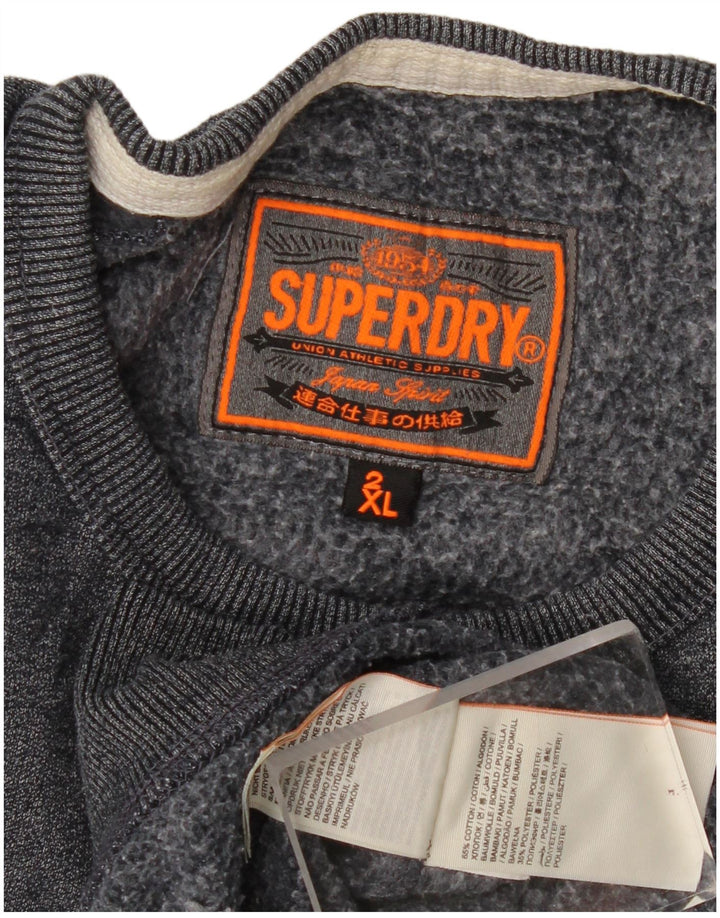 Superdry Sudadera con gráfico para hombre Jumper 2XL Algodón azul marino