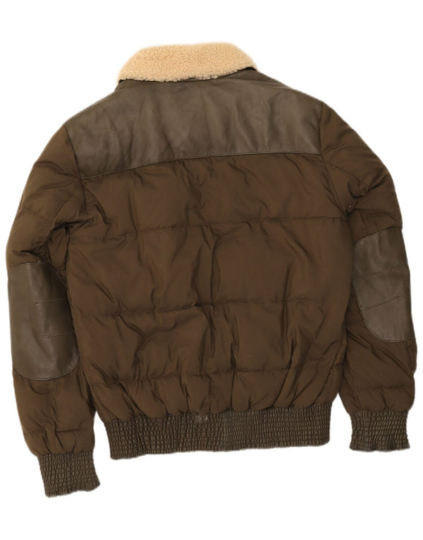 Chaqueta acolchada vintage para hombre IT 52 XL Poliamida caqui