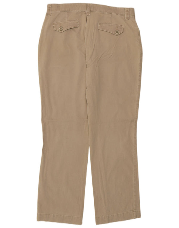 Lee Pantalones casuales rectos para mujer US 10 Large W32 L29 Algodón beige