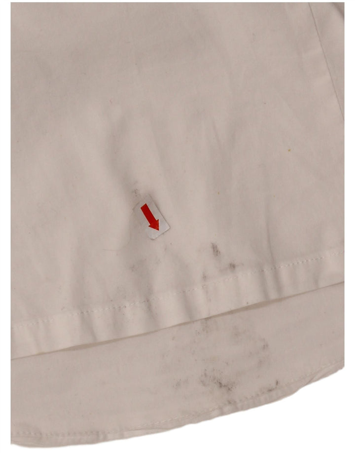 NARACAMICIE Blusa sin mangas para mujer UK 8 Small White Pinstripe Cotton