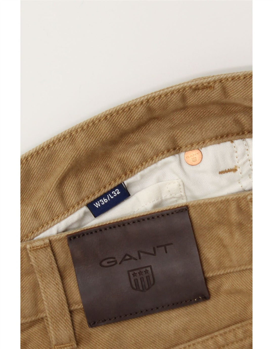 GANT Vaqueros rectos para hombre W36 L32 Algodón beige