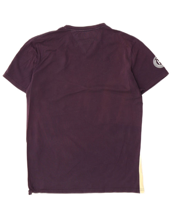 Tommy Hilfiger Camiseta gráfica para hombre Top Medium Azul marino Colorblock Algodón