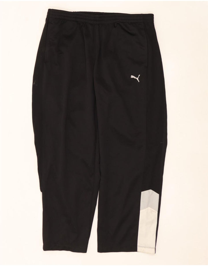 PUMA Pantalones de chándal para hombre, talla grande, color negro, poliéster