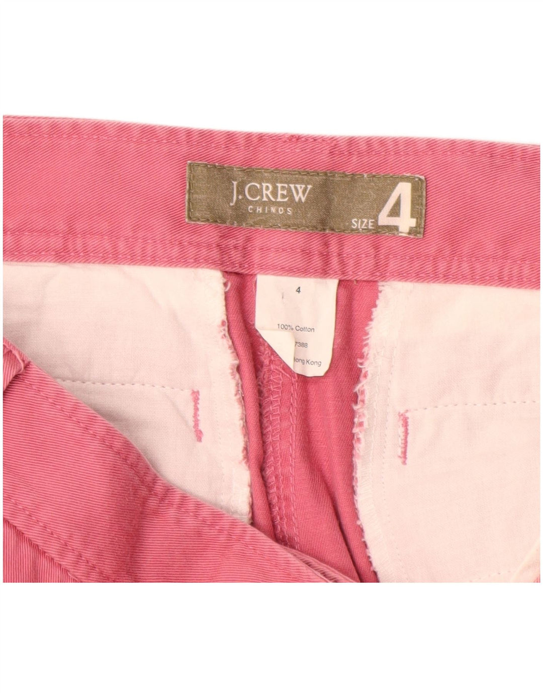 J. CREW Pantalones chinos rectos para mujer US 4 Small W28 L26 Algodón rosa