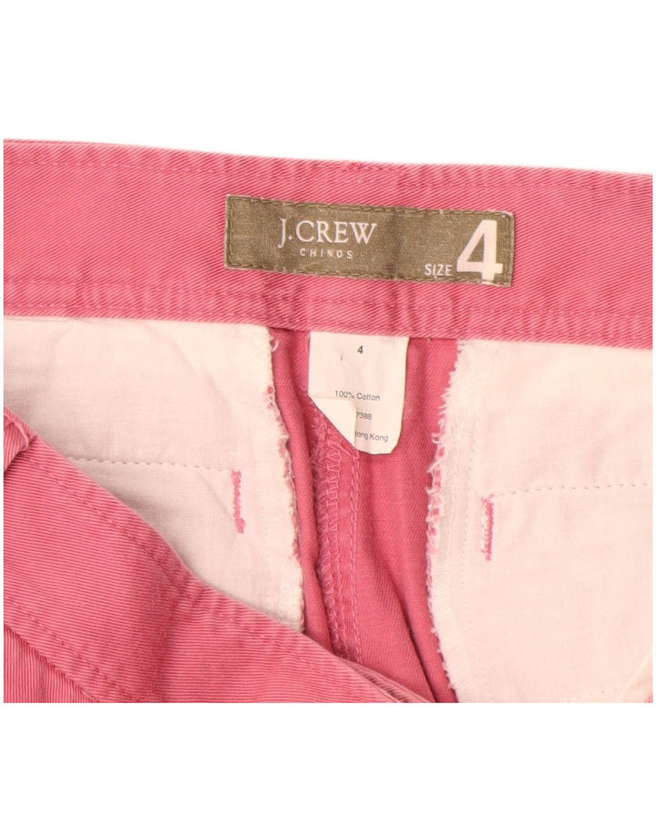 J. CREW Pantalones chinos rectos para mujer US 4 Small W28 L26 Algodón rosa