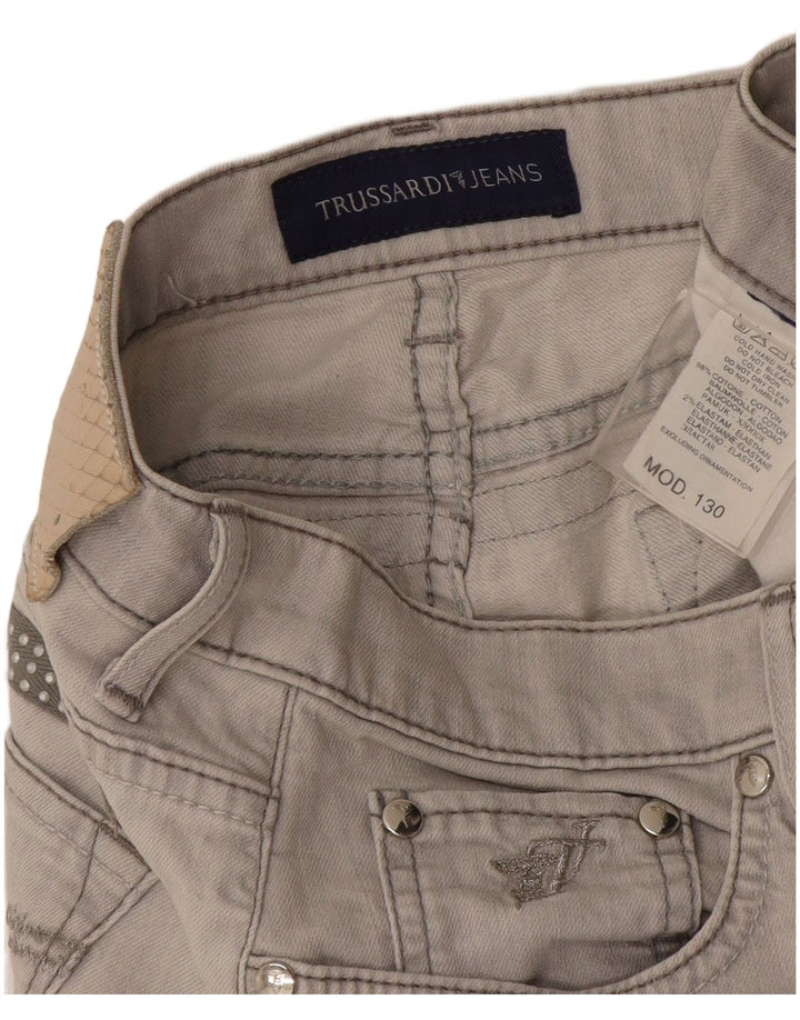Vaqueros Trussardi Mujer Rectos W30 L27 Gris Algodón