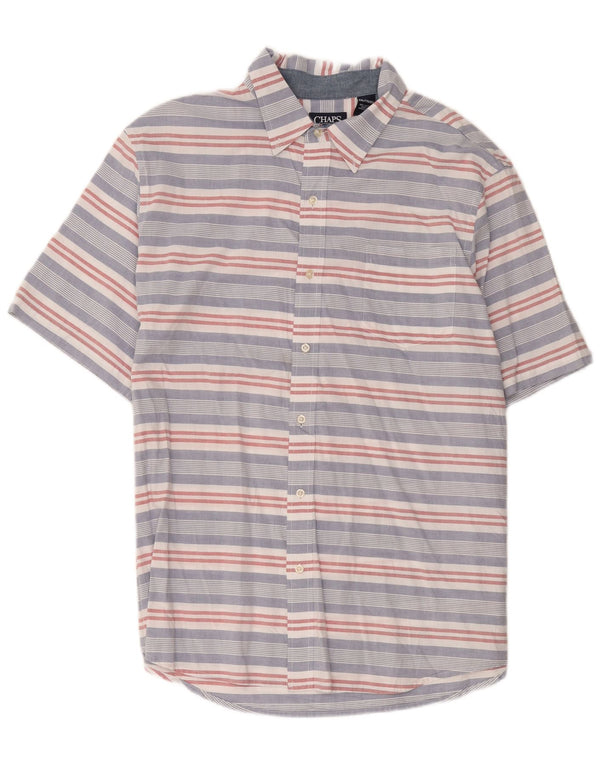 Chaps Camisa de manga corta para hombre 2XL Algodón a rayas multicolor