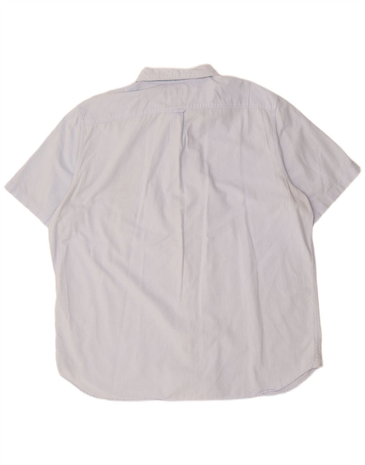 TIMBERLAND Camisa de manga corta de ajuste regular para hombre 3XL Algodón azul