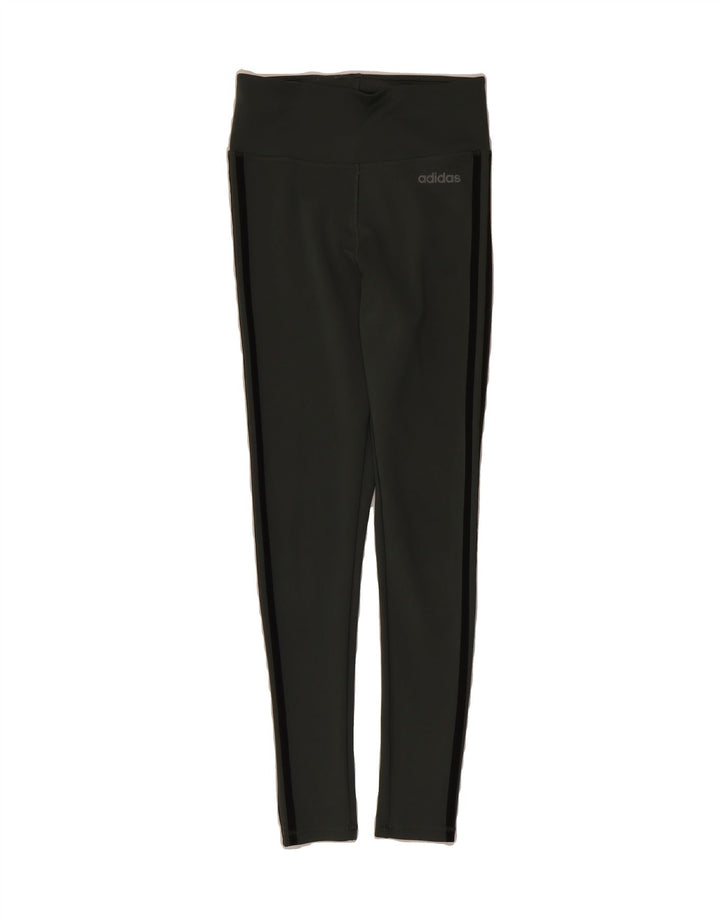 ADIDAS Womens Climalite Leggings UK 8/10 Small  Grey Polyester Vintage Adidas and Second-Hand Adidas from Messina Hembry 