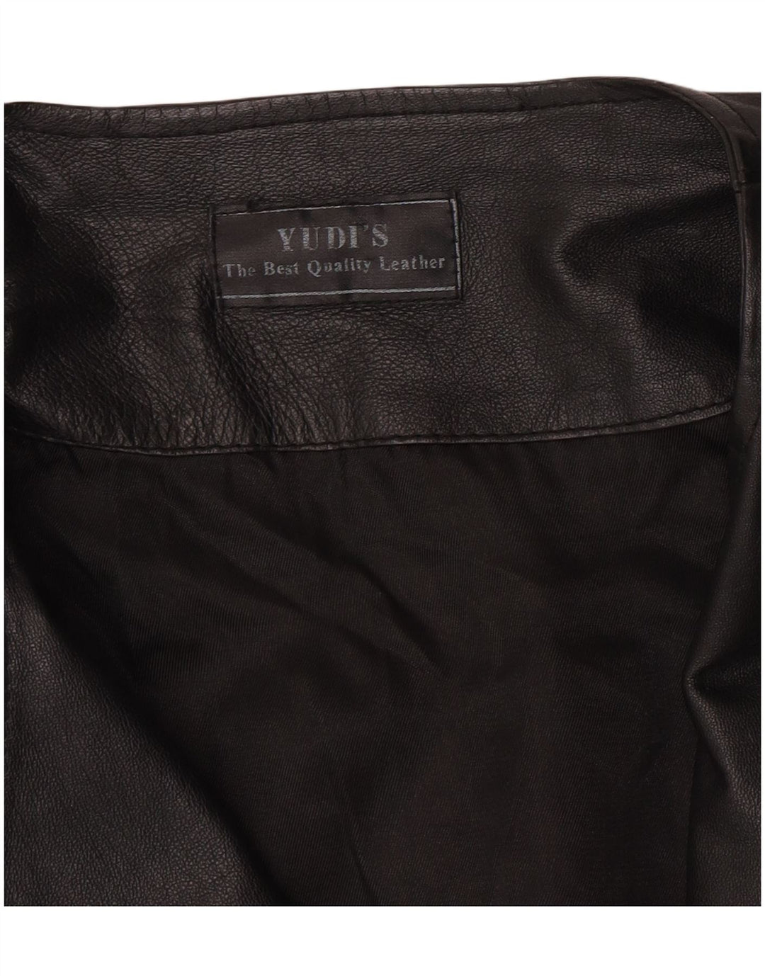 Vintage mujer chaqueta de cuero Reino Unido 14 medio negro animal impresión cuero