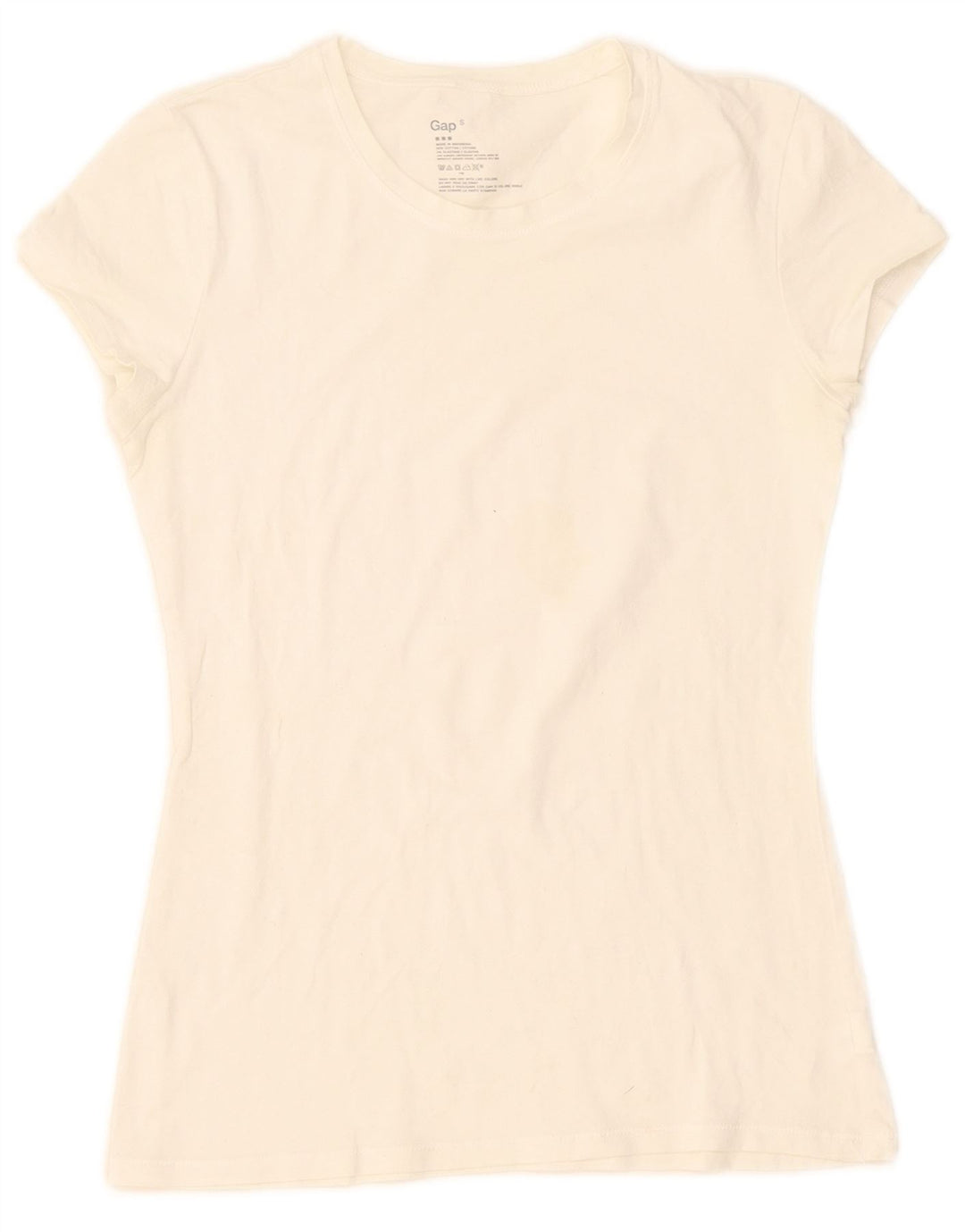 Gap Camiseta para Mujer Top UK 10 Small White Cotton
