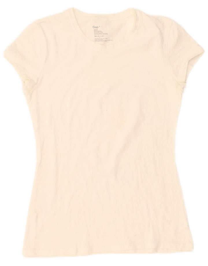Gap Camiseta para Mujer Top UK 10 Small White Cotton