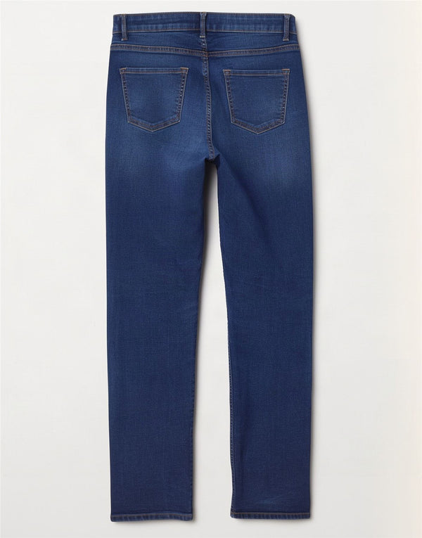 Marks & Spencer Vaqueros rectos para mujer UK 10 Small W27 L30 Azul marino Algodón