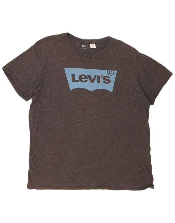 LEVI'S Camiseta gráfica para hombre Top 2XL Gris