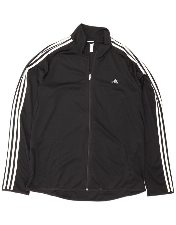Adidas Mens Climalite Chándal Top Chaqueta 2XL Negro Poliéster