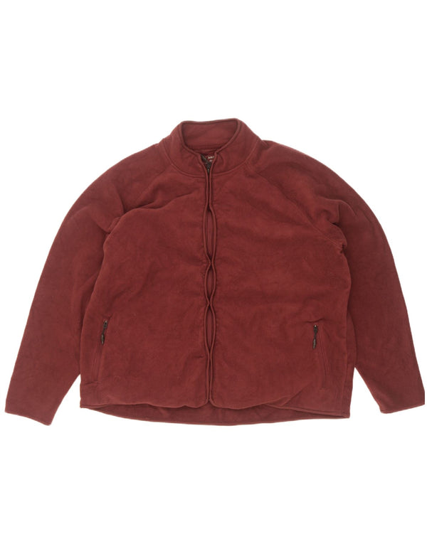 Marks & Spencer Chaqueta polar para mujer UK 22 3XL Poliéster burdeos