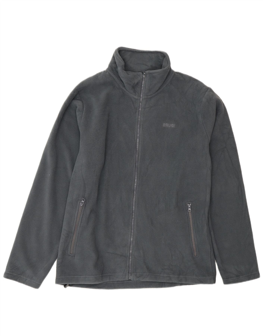 Brugi Chaqueta polar para hombre UK 40 Grande Poliéster gris