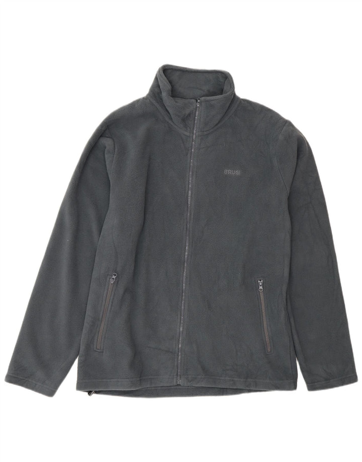 Brugi Chaqueta polar para hombre UK 40 Grande Poliéster gris