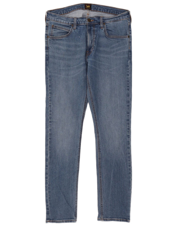 Lee Mens Luke Tapered Slim Jeans W34 L32 Algodón Azul