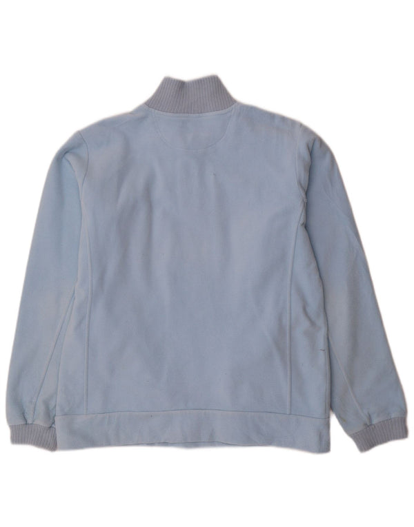 Champion Jersey de forro polar con cuello y cremallera para mujer UK 46 Poliéster azul grande