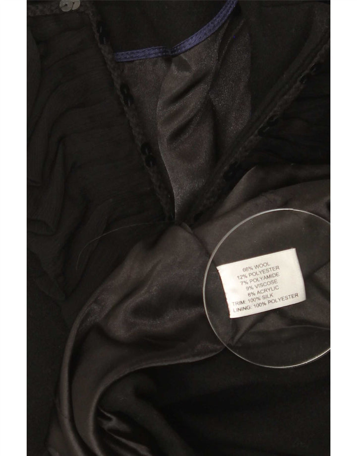 Edina Ronay Chaqueta Blazer para Mujer Reino Unido 10 Pequeña Lana Negra