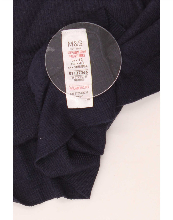 Marks & Spencer Blusa de manga corta para mujer UK 42 Medium Azul marino