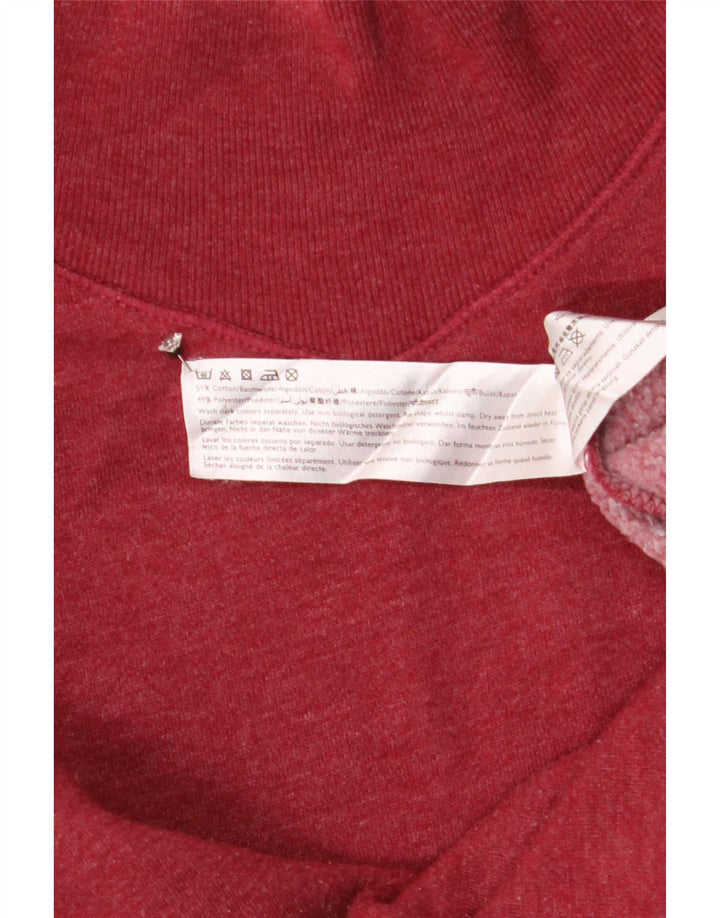 Jack Wills Sudadera extragrande para mujer, talla 12, algodón rojo mediano