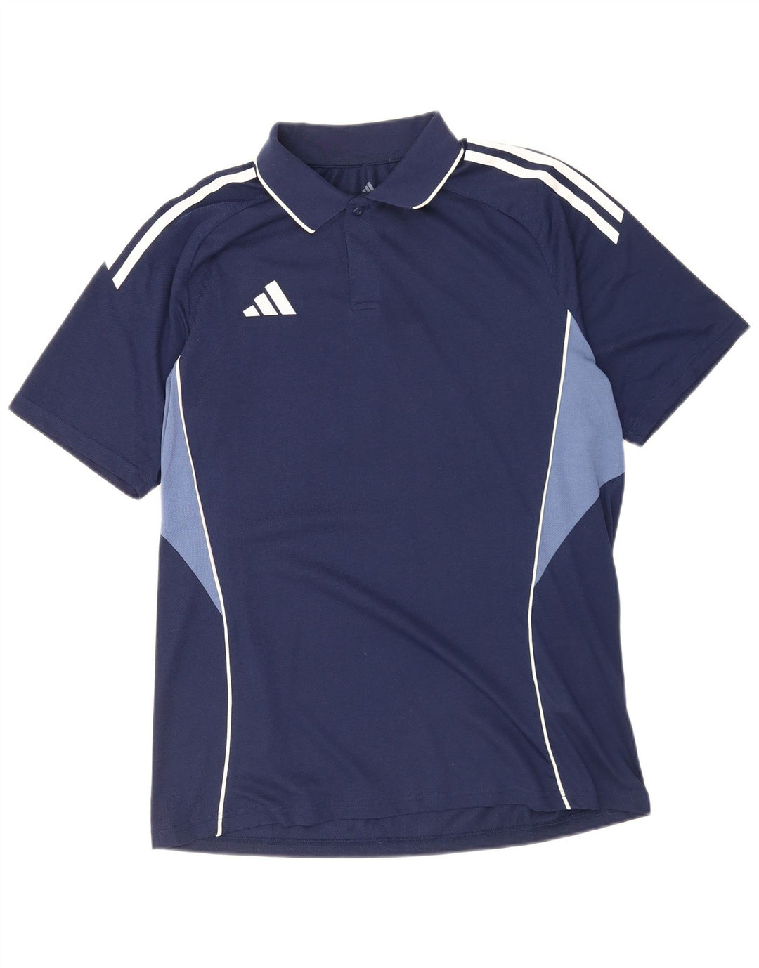 Polo Adidas Hombre Regular Fit Poliéster Color Block Azul Marino Medio