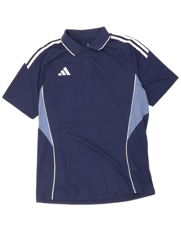 Polo Adidas Hombre Regular Fit Poliéster Color Block Azul Marino Medio