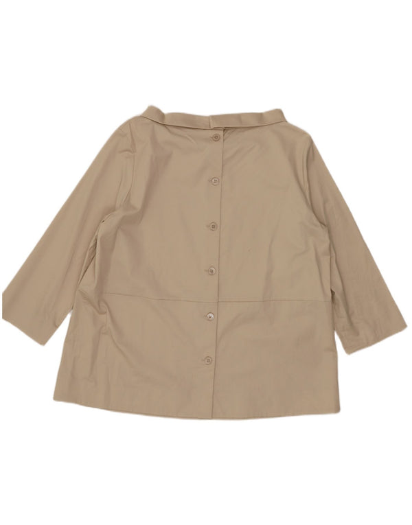 Cos Womens 3/4 Sleeve Blouse Top EU 40 Medium Beige Cotton