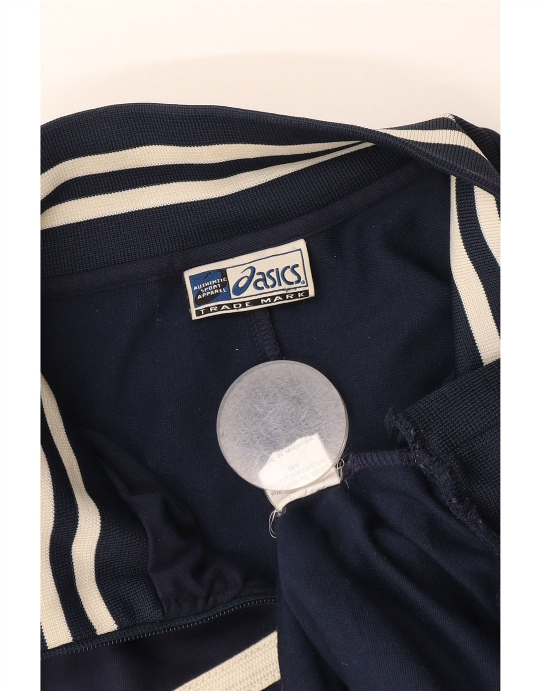 ASICS Hombre Chándal Top Jacket XL Azul Marino Colorblock Poliéster