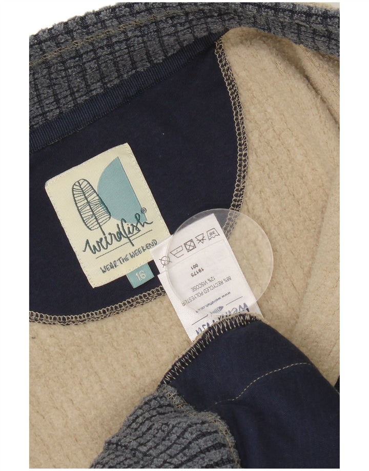 Weird Fish Chaqueta polar para mujer UK 46 Poliéster gris grande